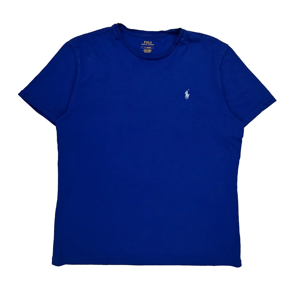 Polo By Ralph Lauren T-Shirt - Large Blue Cotton