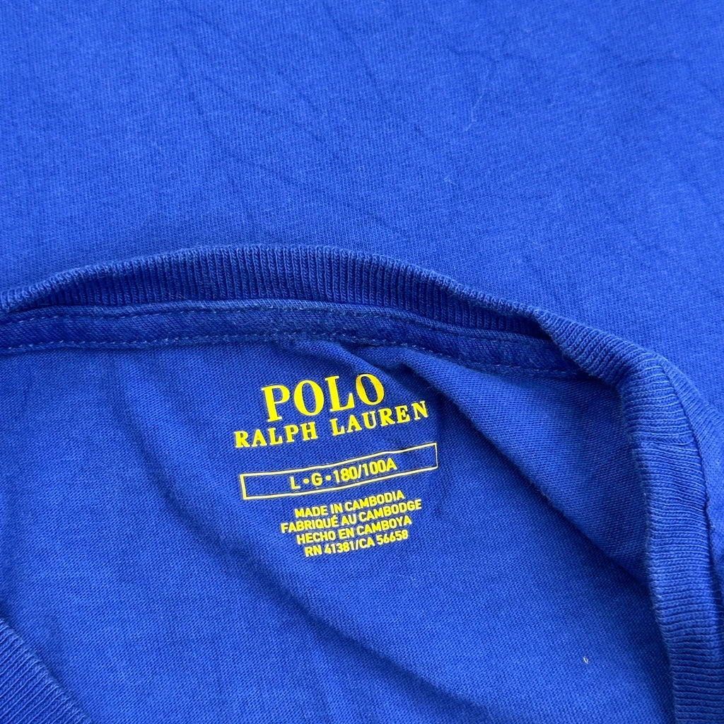 Polo By Ralph Lauren T-Shirt - Large Blue Cotton - Image 3