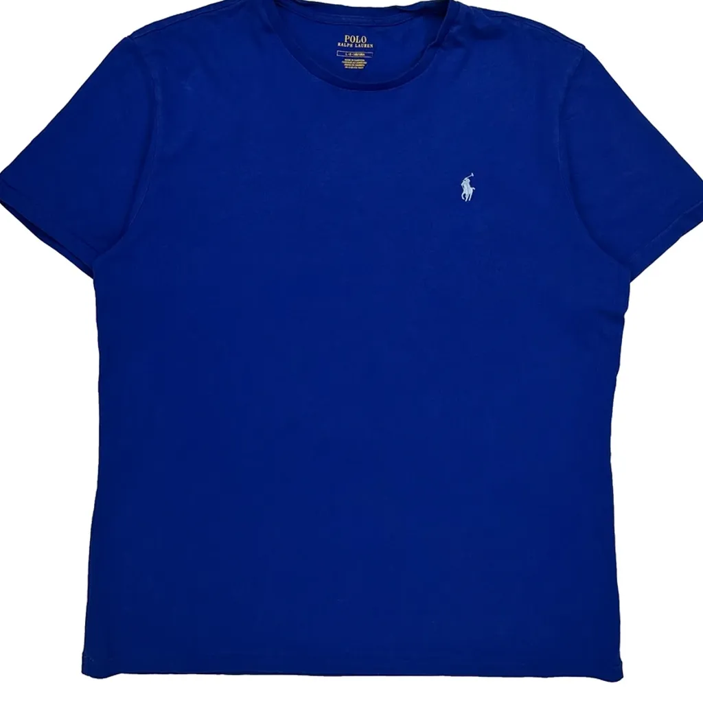 Polo By Ralph Lauren T-Shirt - Large Blue Cotton - Image 4