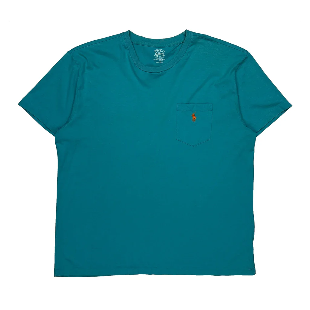 Polo By Ralph Lauren T-Shirt - Large Blue Cotton
