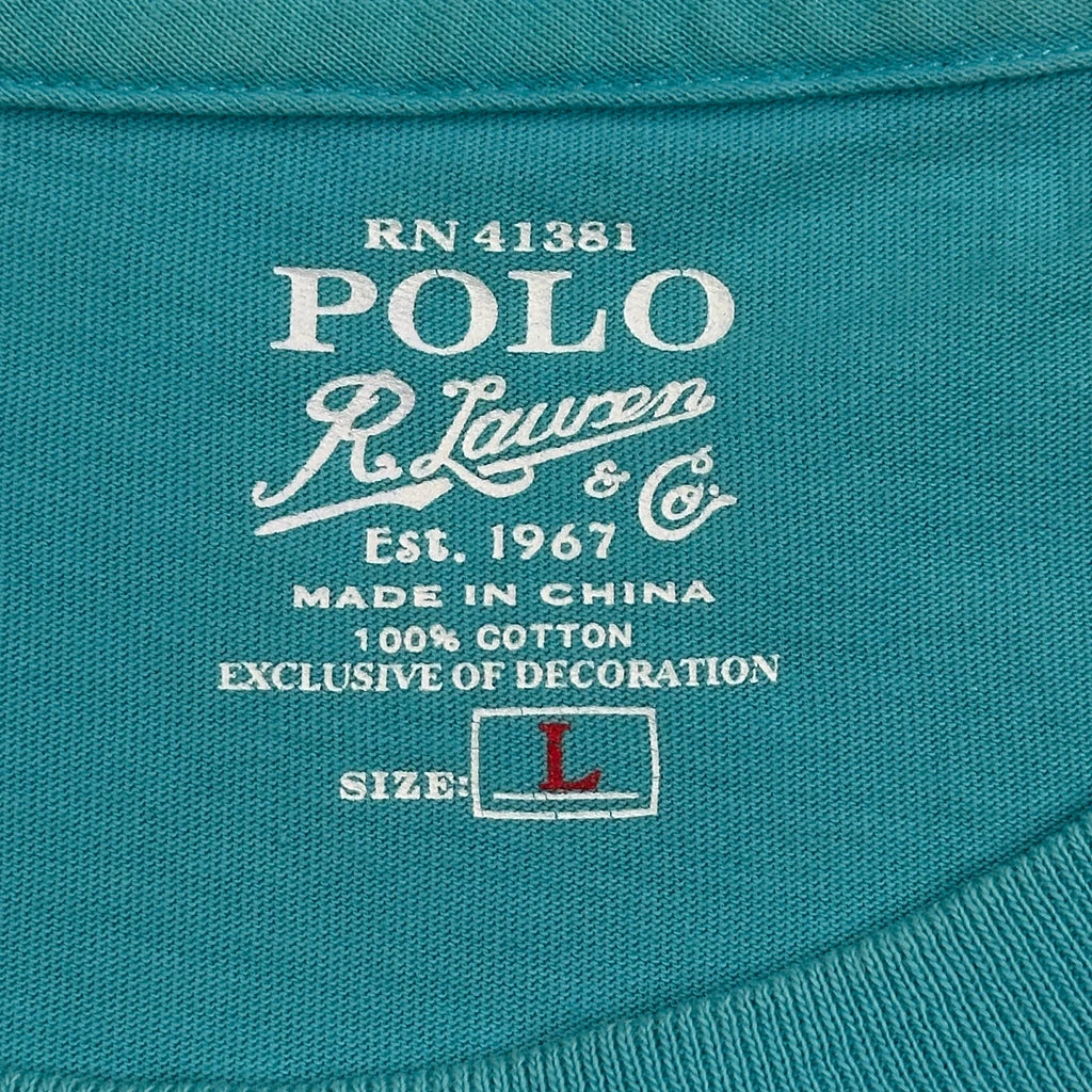 Polo By Ralph Lauren T-Shirt - Large Blue Cotton - Image 3