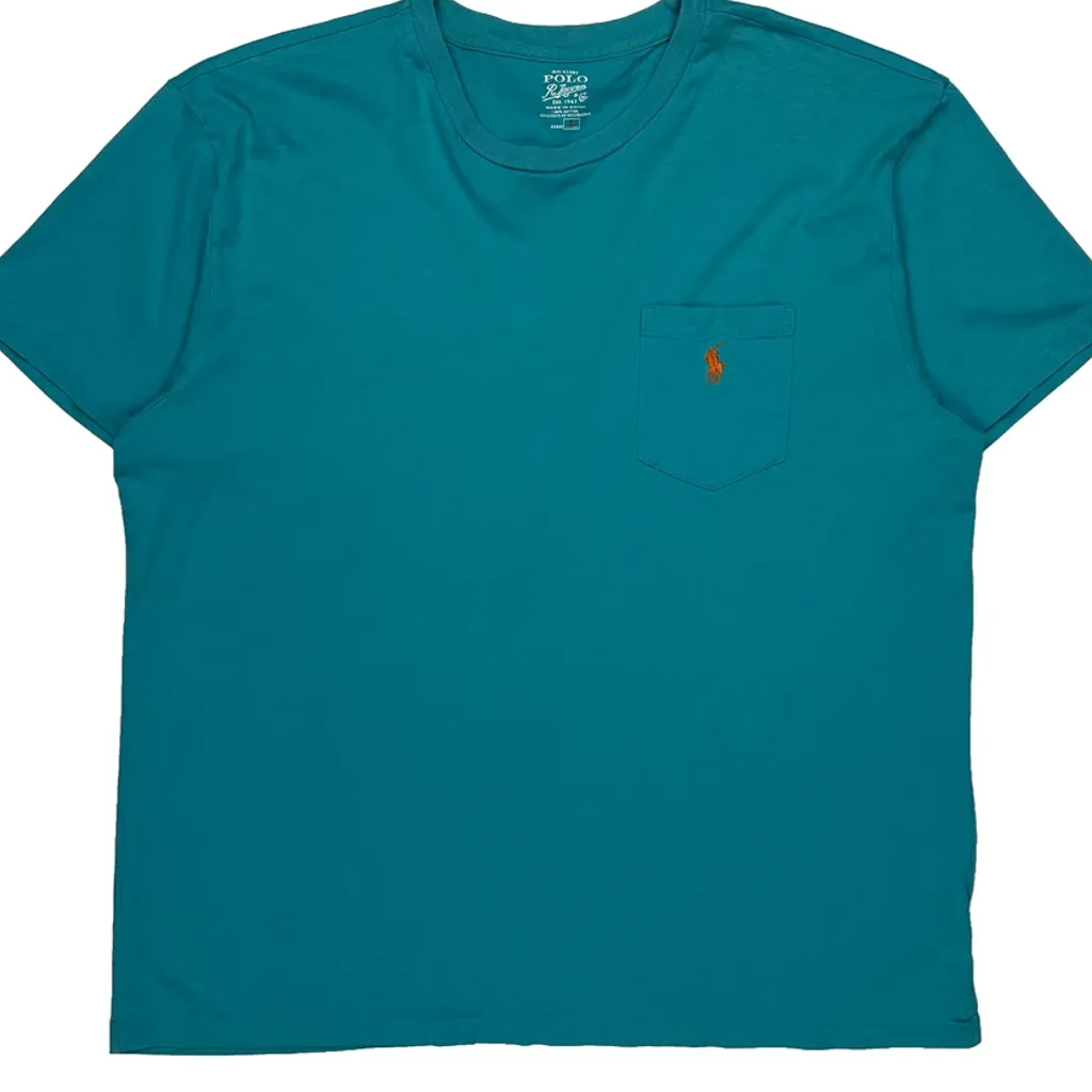 Polo By Ralph Lauren T-Shirt - Large Blue Cotton - Image 5