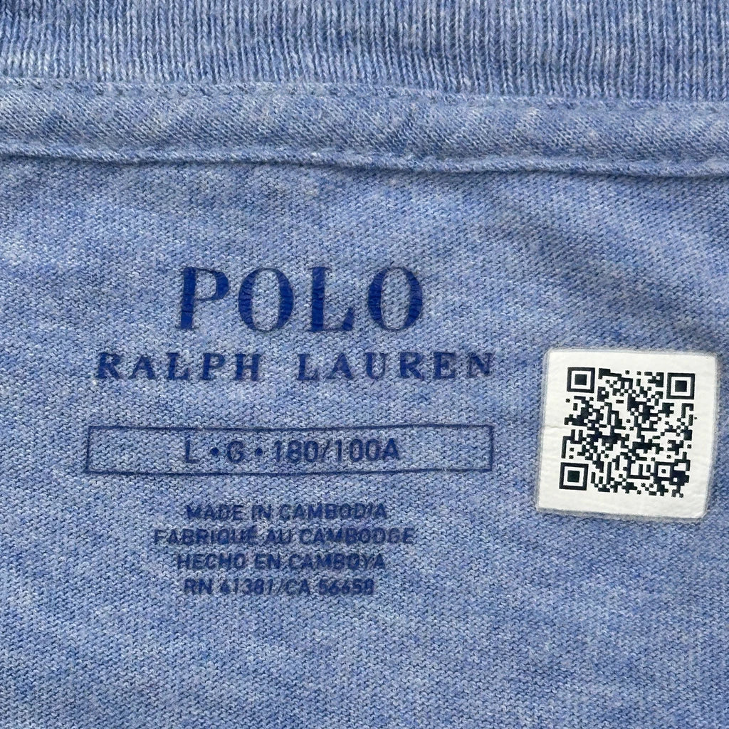 Polo By Ralph Lauren T-Shirt - Large Blue Cotton - Image 4
