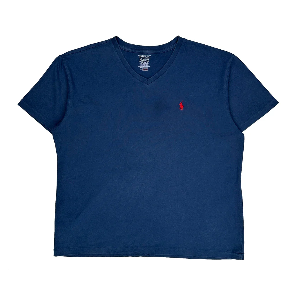 Polo By Ralph Lauren T-Shirt - Large Blue Cotton