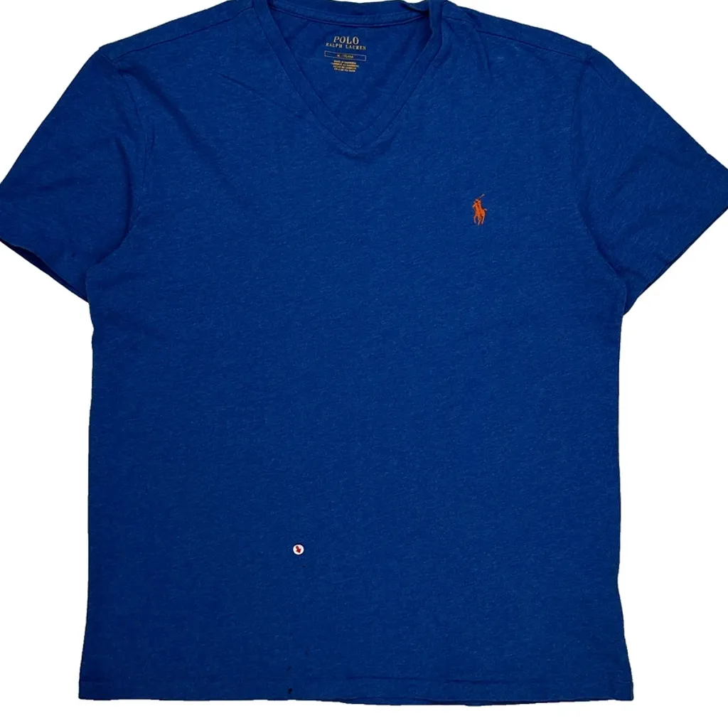 Polo By Ralph Lauren T-Shirt - Medium Blue Cotton - Image 8