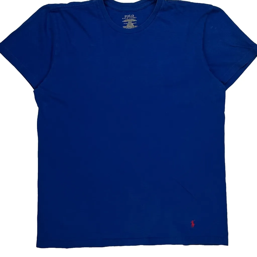 Polo By Ralph Lauren T-Shirt - Medium Blue Cotton - Image 5