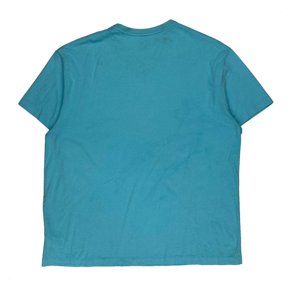 Polo By Ralph Lauren V-Neck T-Shirt - XL Blue Cotton - Image 2