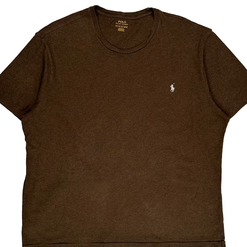 Polo By Ralph Lauren Tall T-Shirt - XL Brown Cotton - Image 4