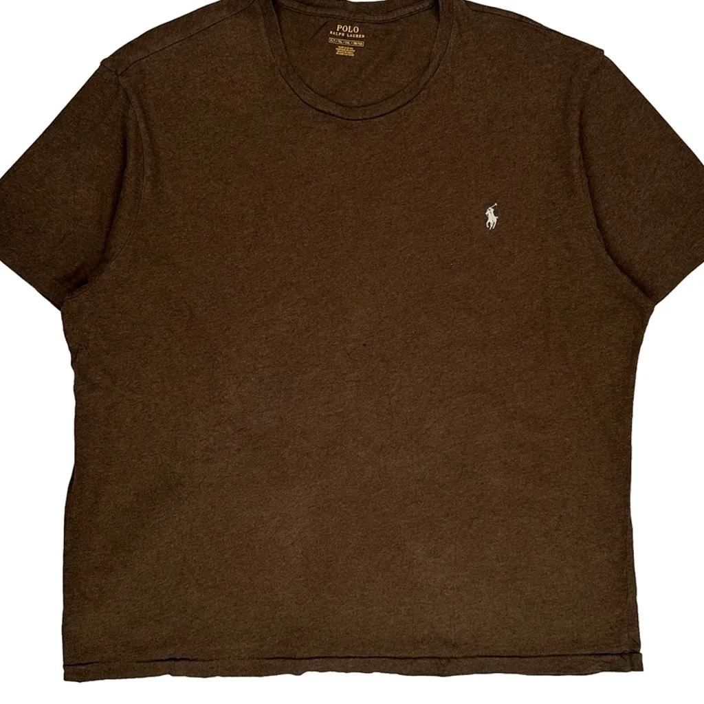 Polo By Ralph Lauren Tall T-Shirt - XL Brown Cotton - Image 5