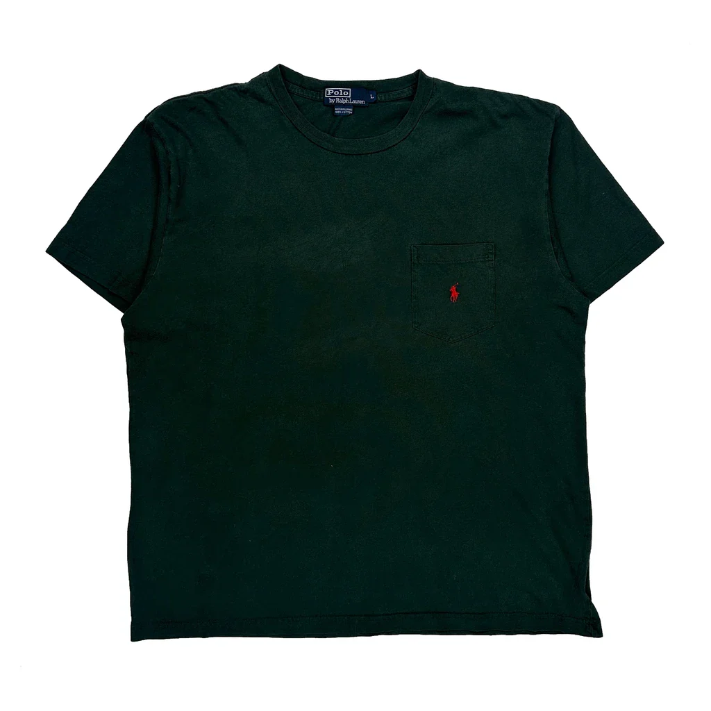 Polo By Ralph Lauren T-Shirt - Large Green Cotton