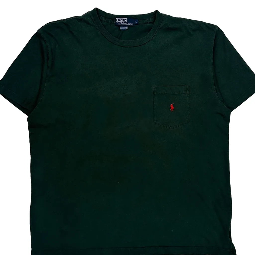 Polo By Ralph Lauren T-Shirt - Large Green Cotton - Image 4