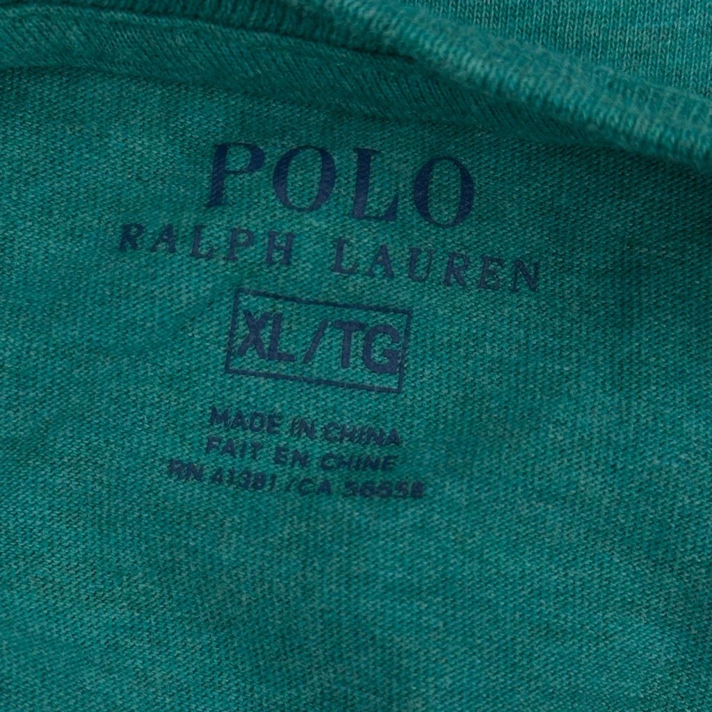 Polo By Ralph Lauren T-Shirt - XL Green Cotton - Image 3