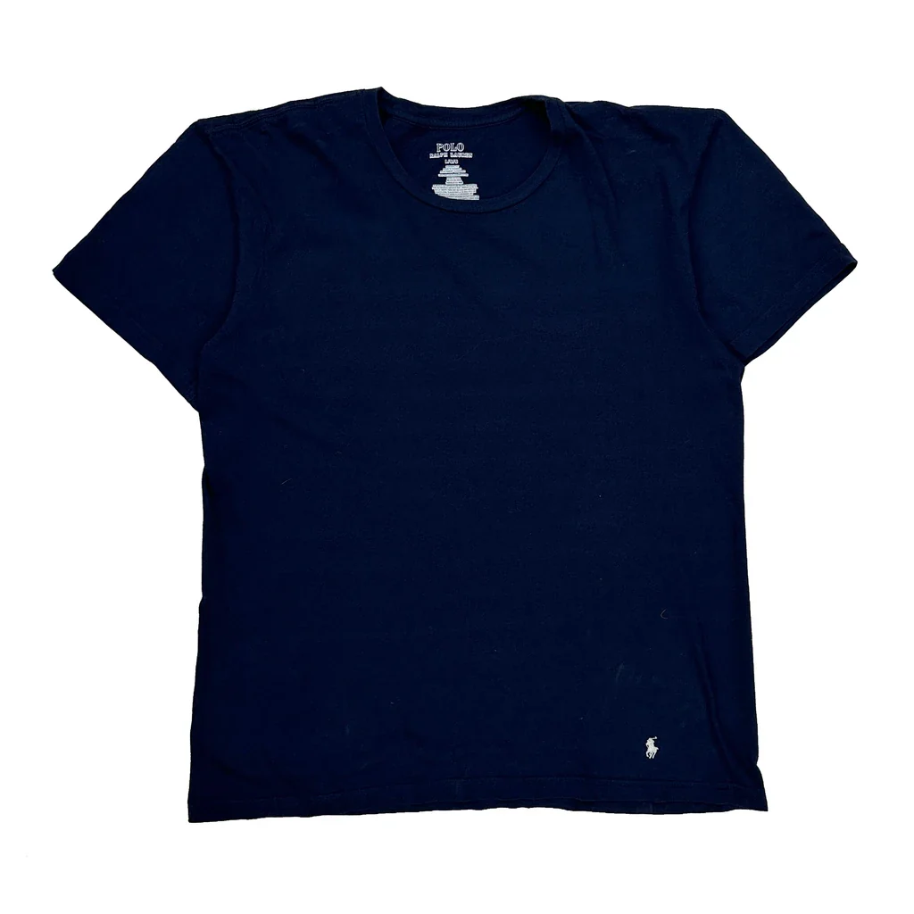 Polo By Ralph Lauren T-Shirt - Large Navy Cotton