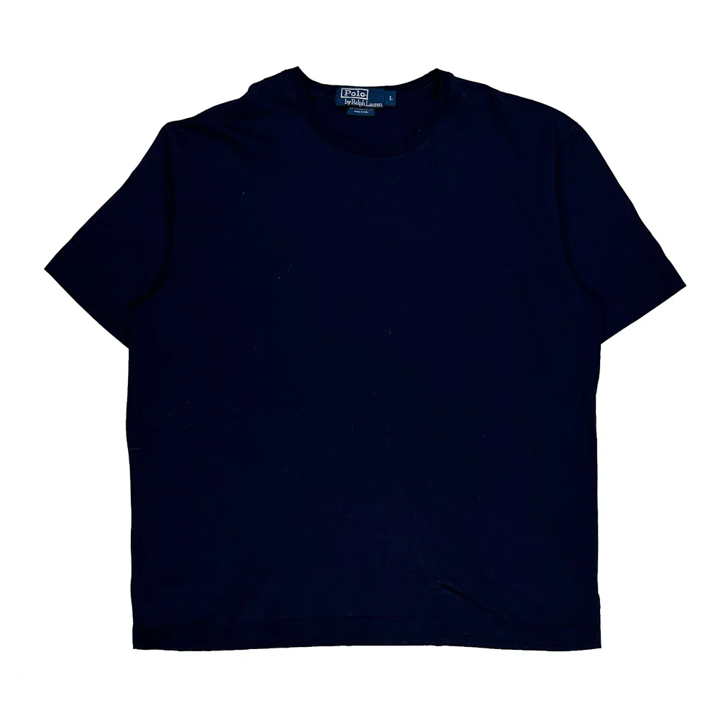 Polo By Ralph Lauren T-Shirt - Large Navy Cotton