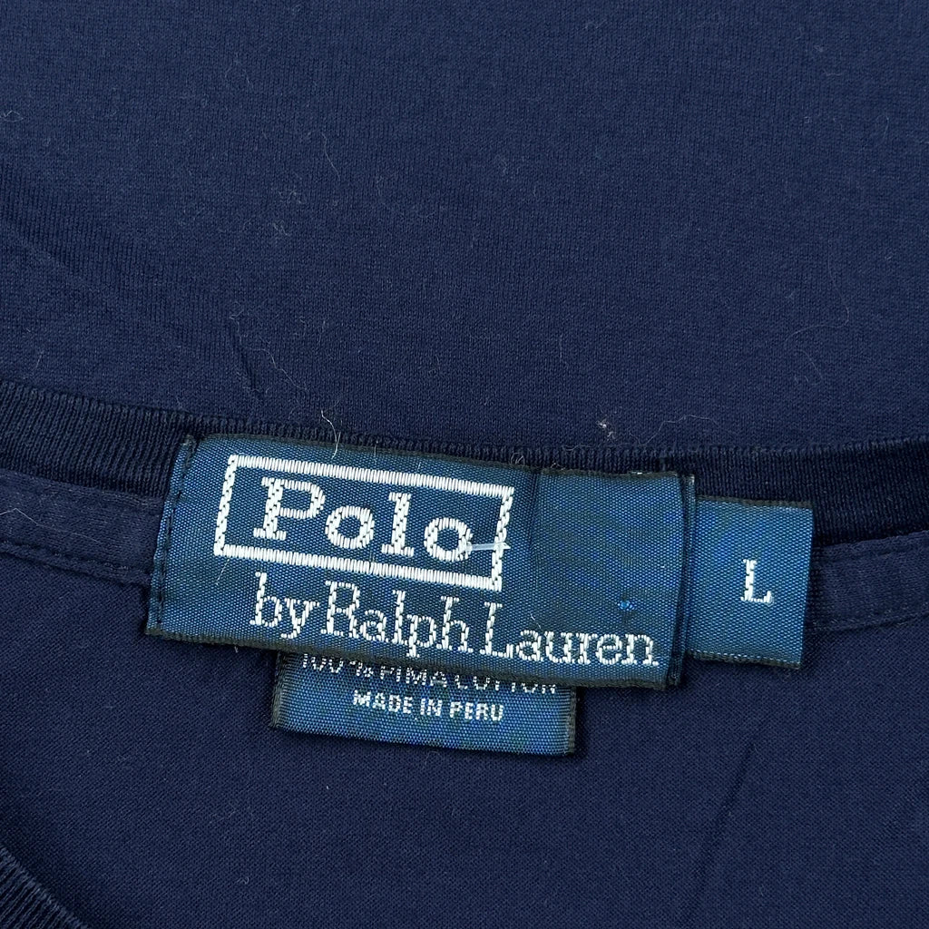 Polo By Ralph Lauren T-Shirt - Large Navy Cotton - Image 3
