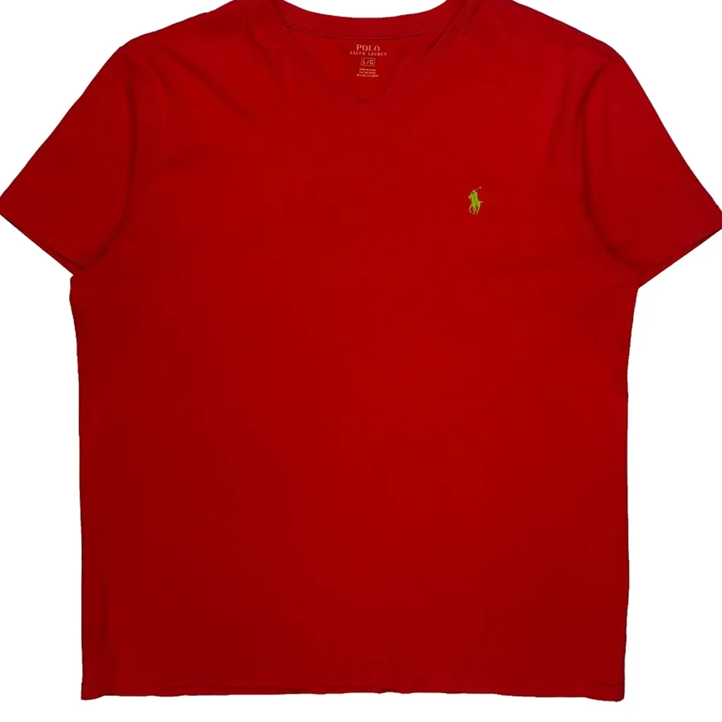 Polo By Ralph Lauren T-Shirt - Large Red Cotton - Image 4