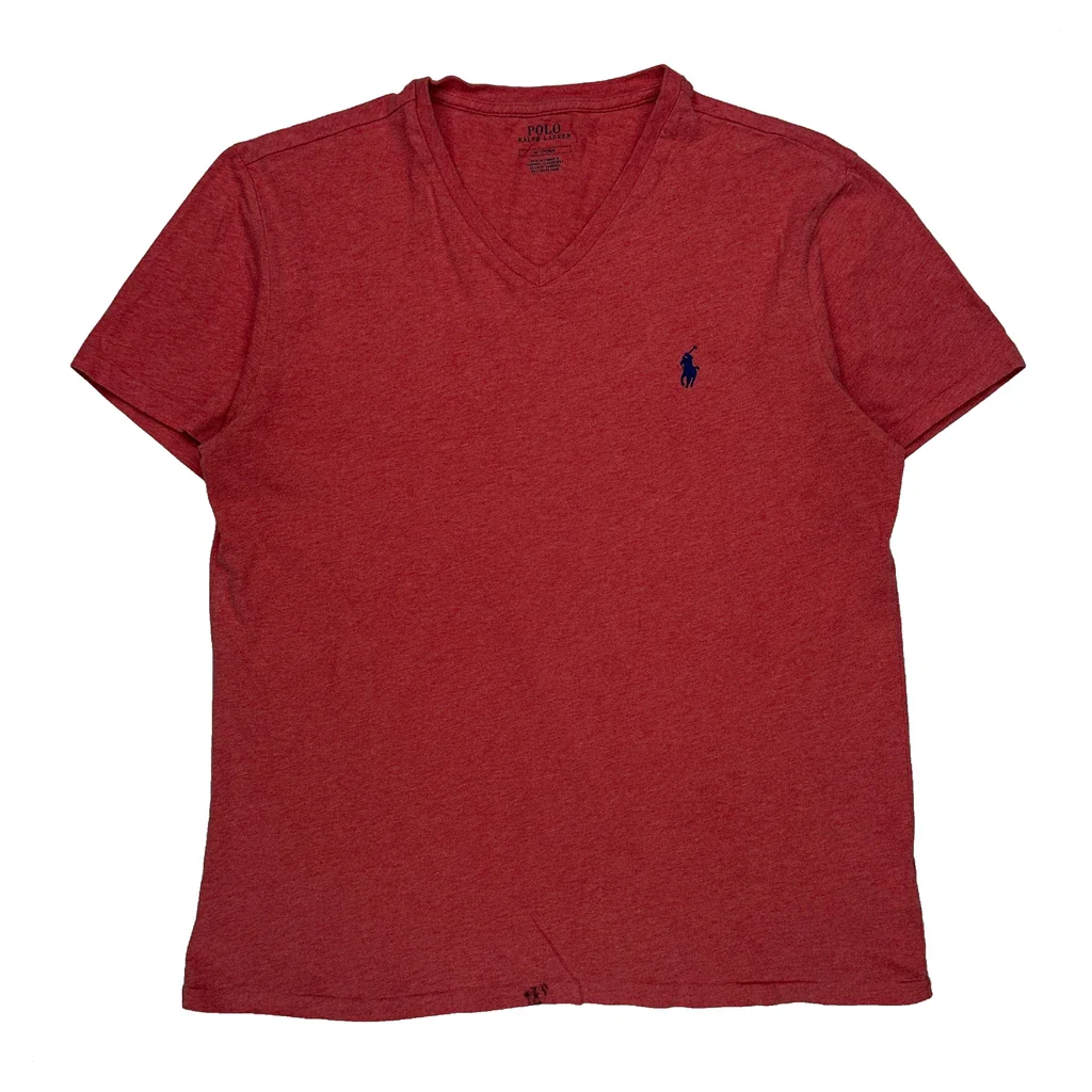 Polo By Ralph Lauren T-Shirt - Medium Red Cotton