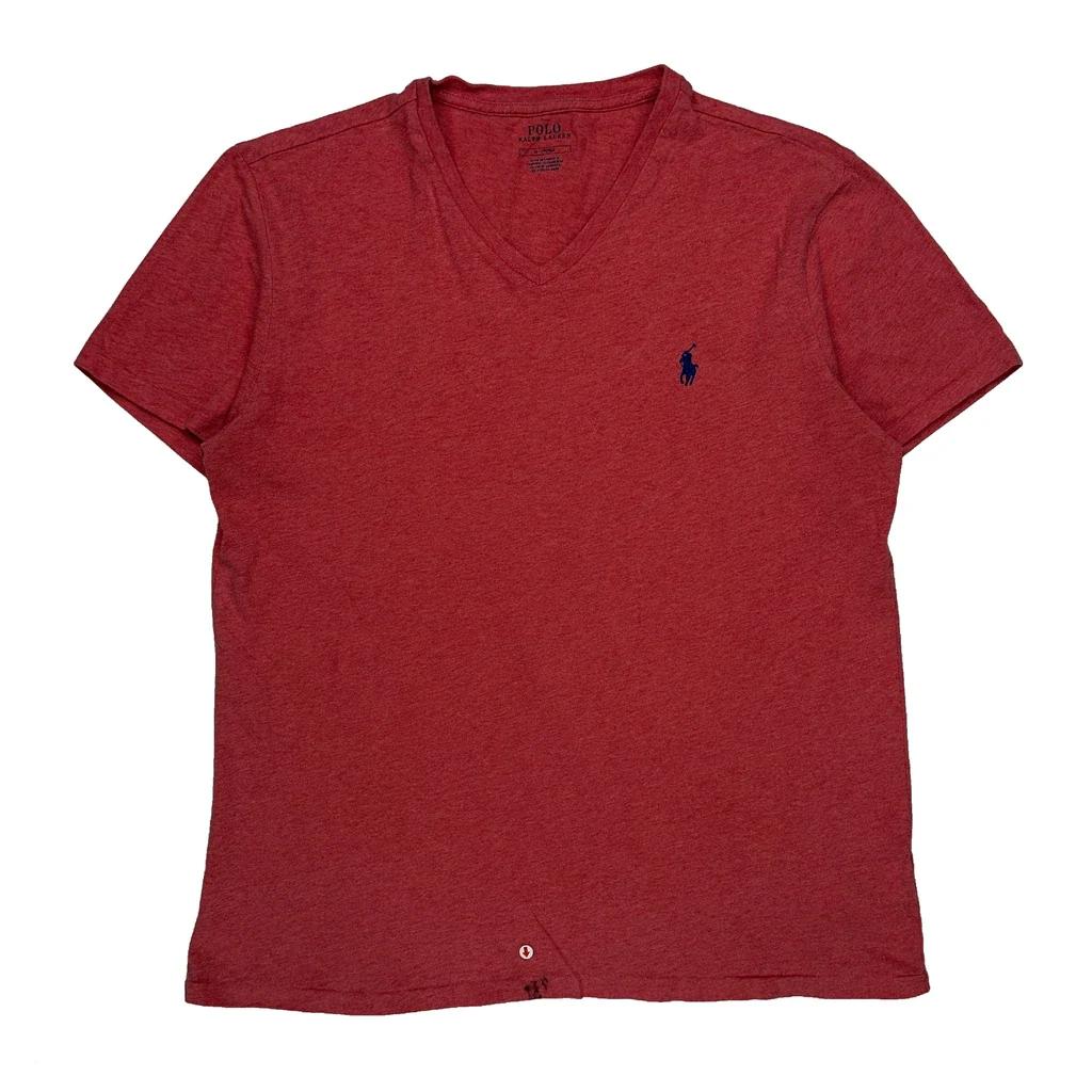 Polo By Ralph Lauren T-Shirt - Medium Red Cotton - Image 2