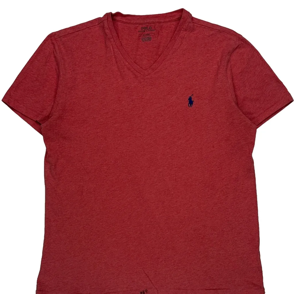 Polo By Ralph Lauren T-Shirt - Medium Red Cotton - Image 6