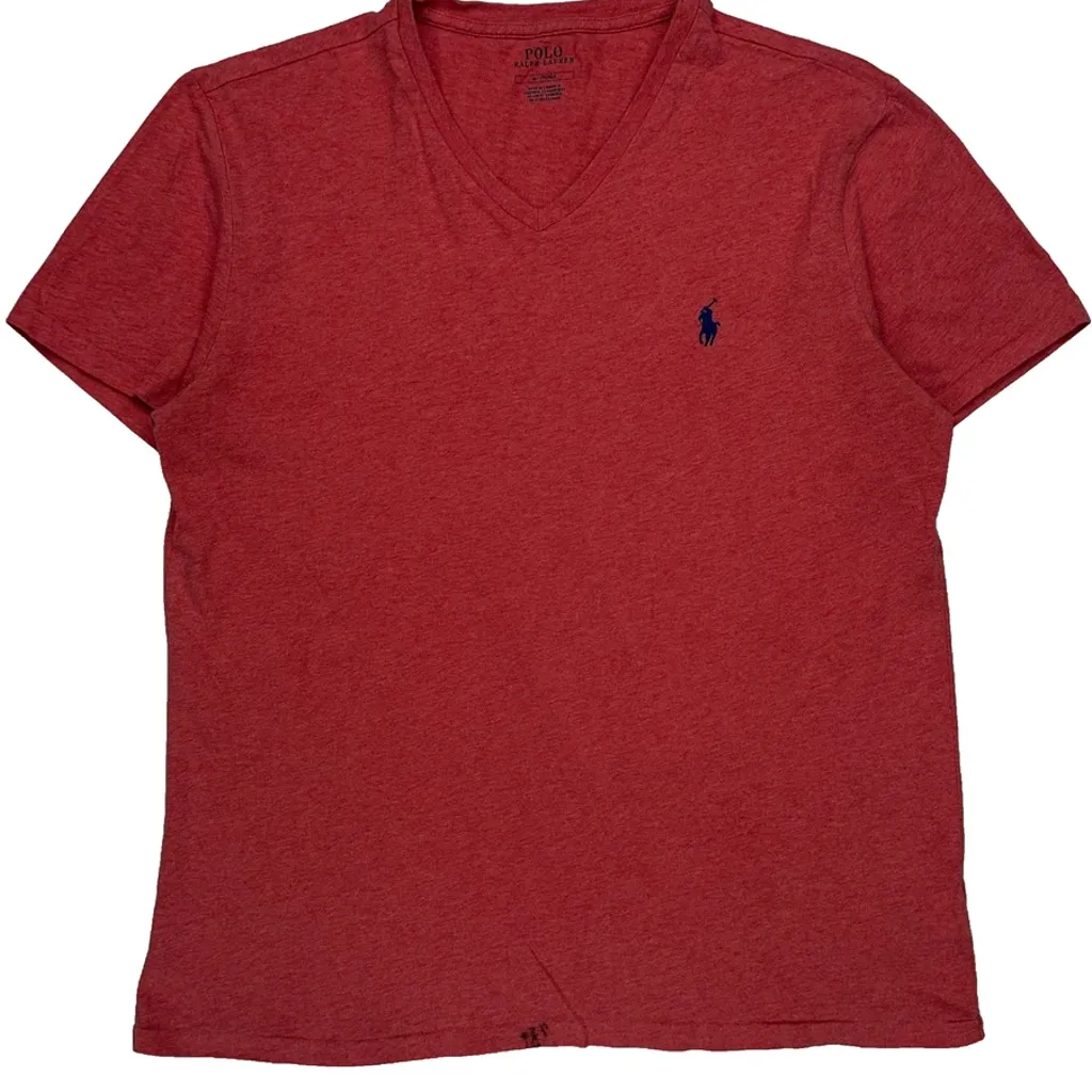 Polo By Ralph Lauren T-Shirt - Medium Red Cotton - Image 7