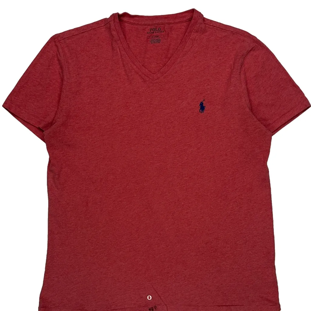 Polo By Ralph Lauren T-Shirt - Medium Red Cotton - Image 8