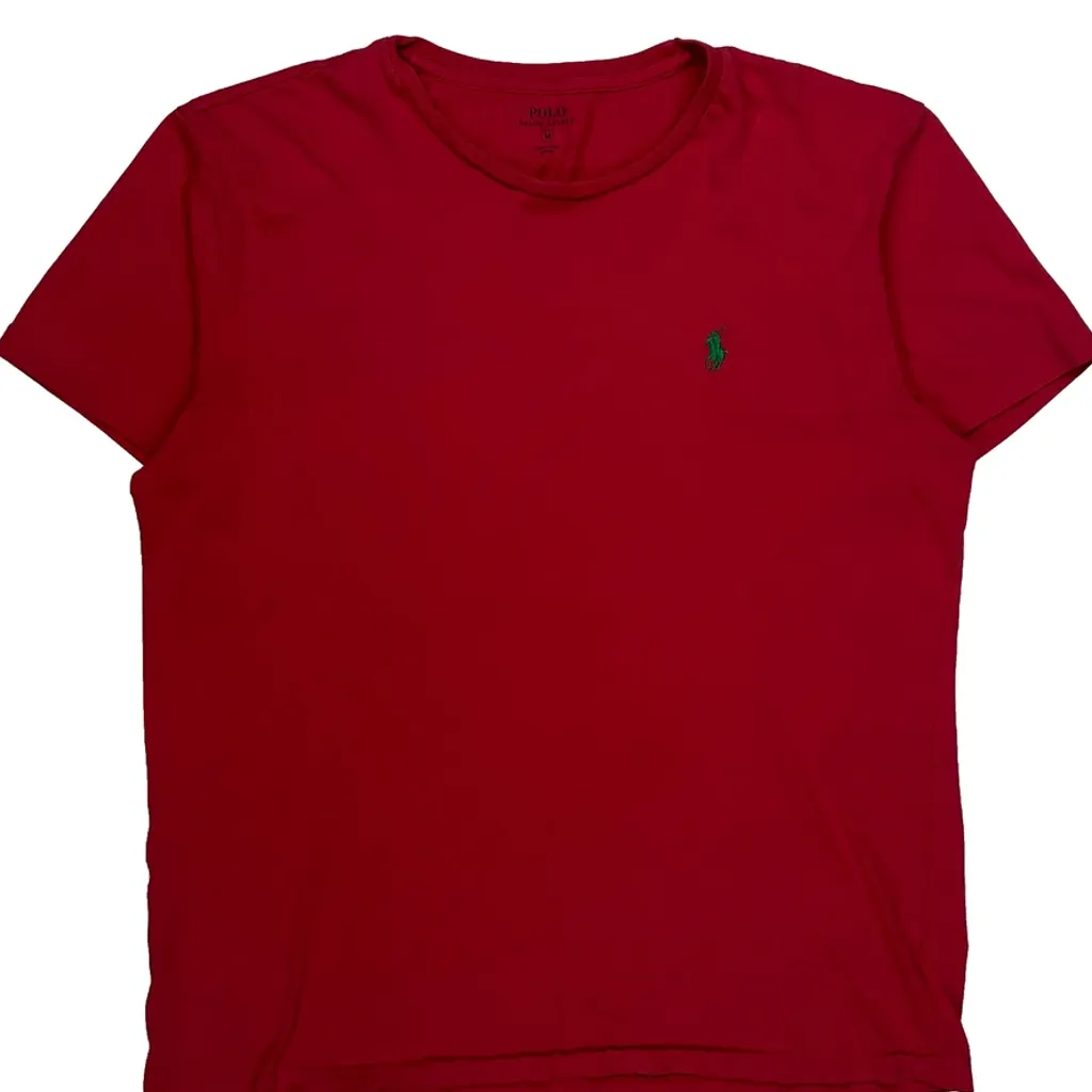 Polo By Ralph Lauren T-Shirt - Medium Red Cotton - Image 4