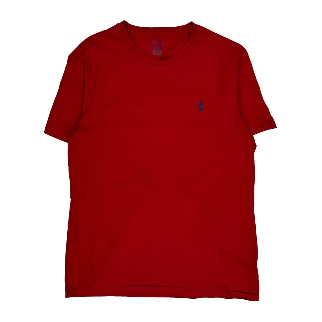 Polo By Ralph Lauren Slim Fit T-Shirt - Medium Red Cotton
