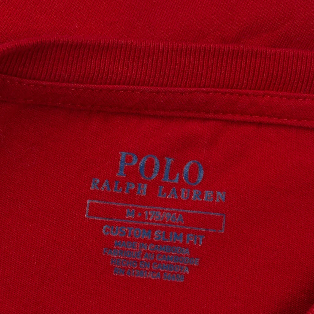 Polo By Ralph Lauren Slim Fit T-Shirt - Medium Red Cotton - Image 3