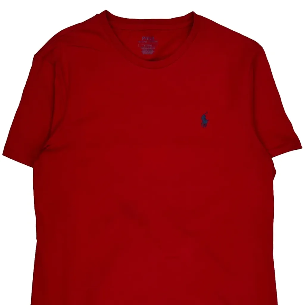 Polo By Ralph Lauren Slim Fit T-Shirt - Medium Red Cotton - Image 5