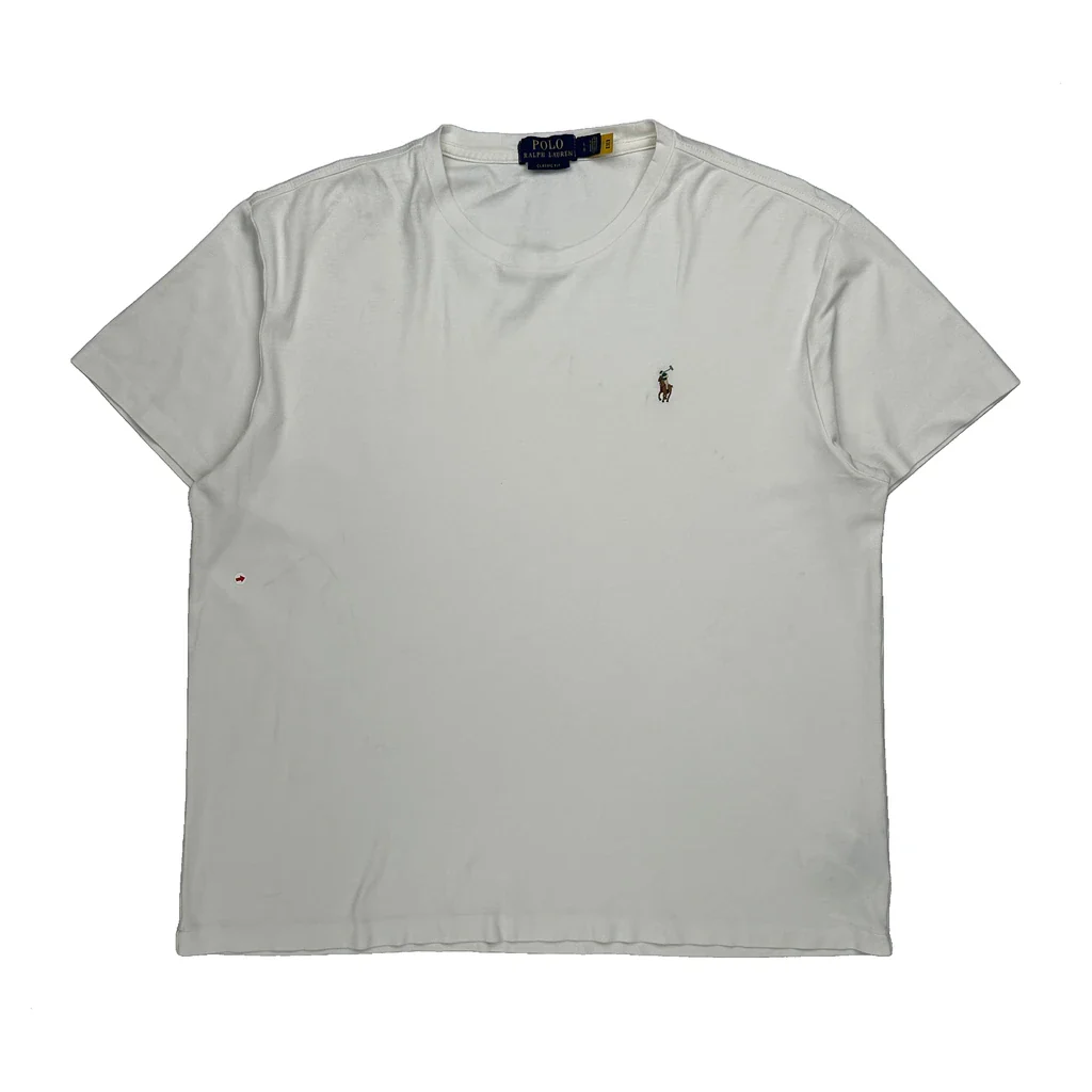 Polo By Ralph Lauren T-Shirt - Large White Cotton