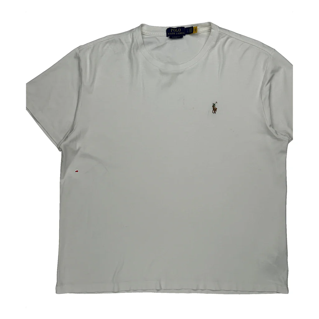 Polo By Ralph Lauren T-Shirt - Large White Cotton - Image 2