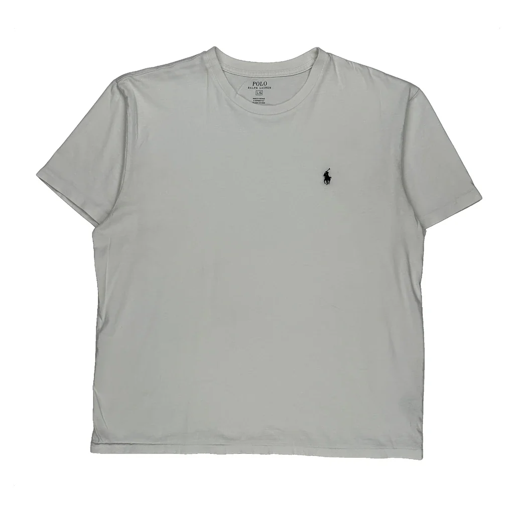 Polo By Ralph Lauren T-Shirt - Large White Cotton