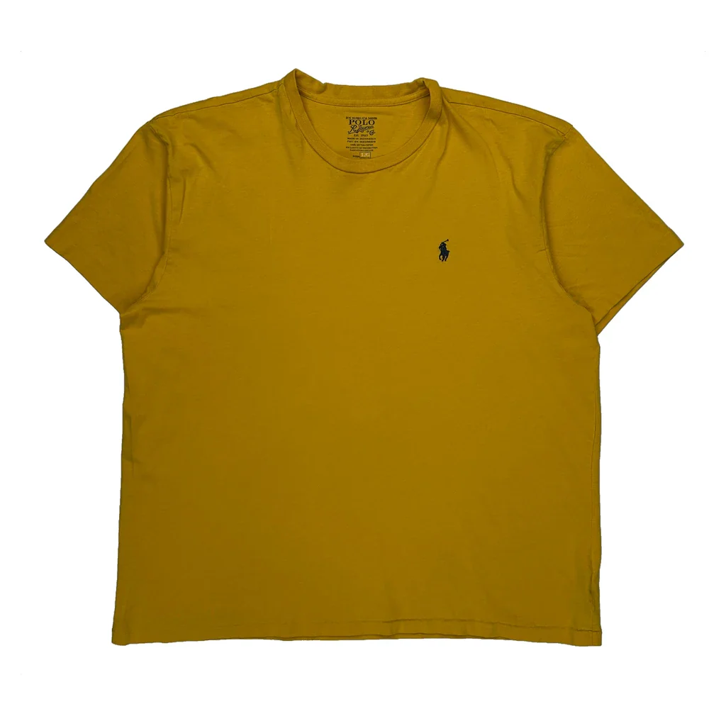 Polo By Ralph Lauren T-Shirt - Large Yellow Cotton
