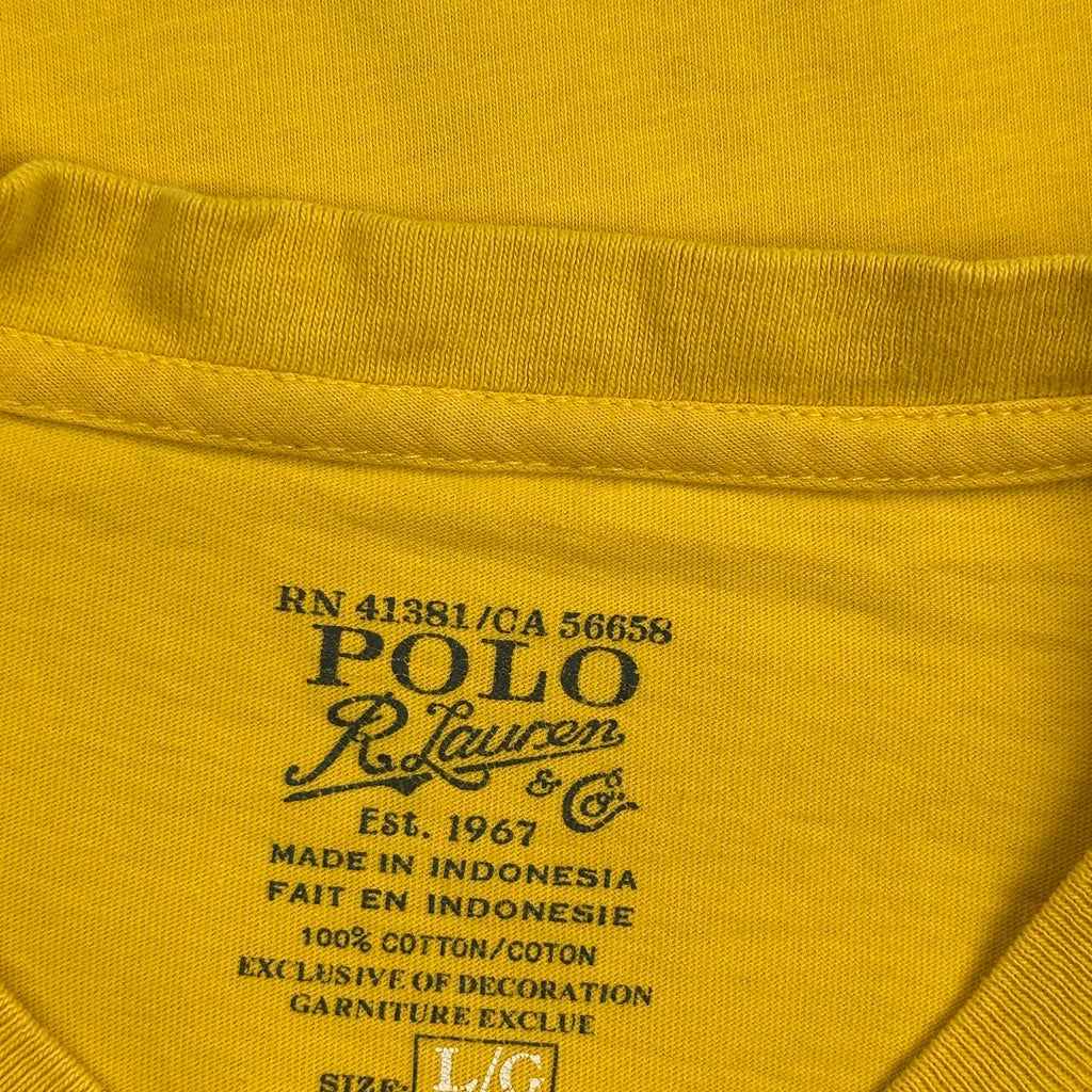 Polo By Ralph Lauren T-Shirt - Large Yellow Cotton - Image 3