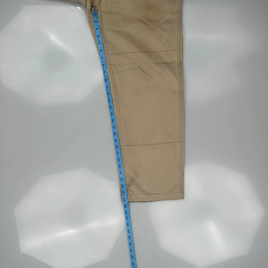 Polo By Ralph Lauren Double Knee Trousers - 34W 28L Beige Cotton - Image 5