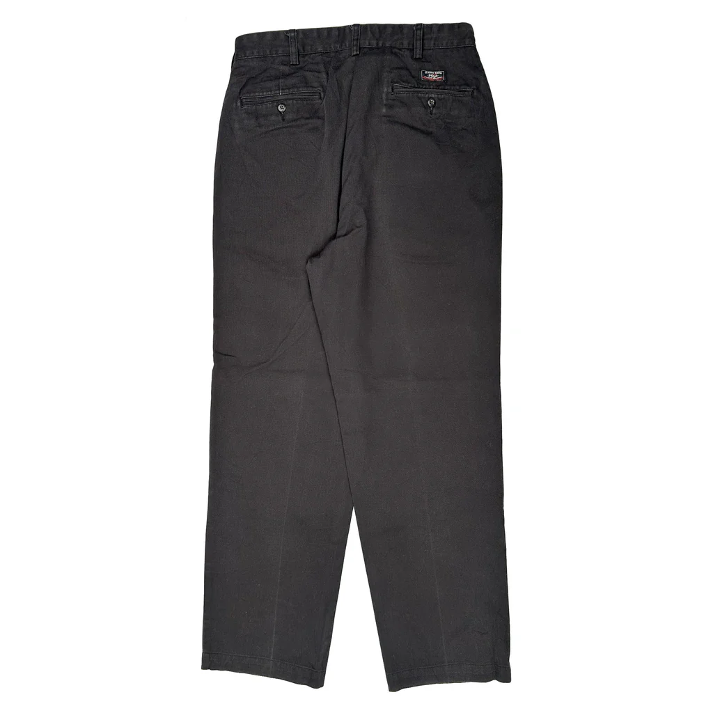 Polo By Ralph Lauren Trousers - 34W 31L Black Cotton