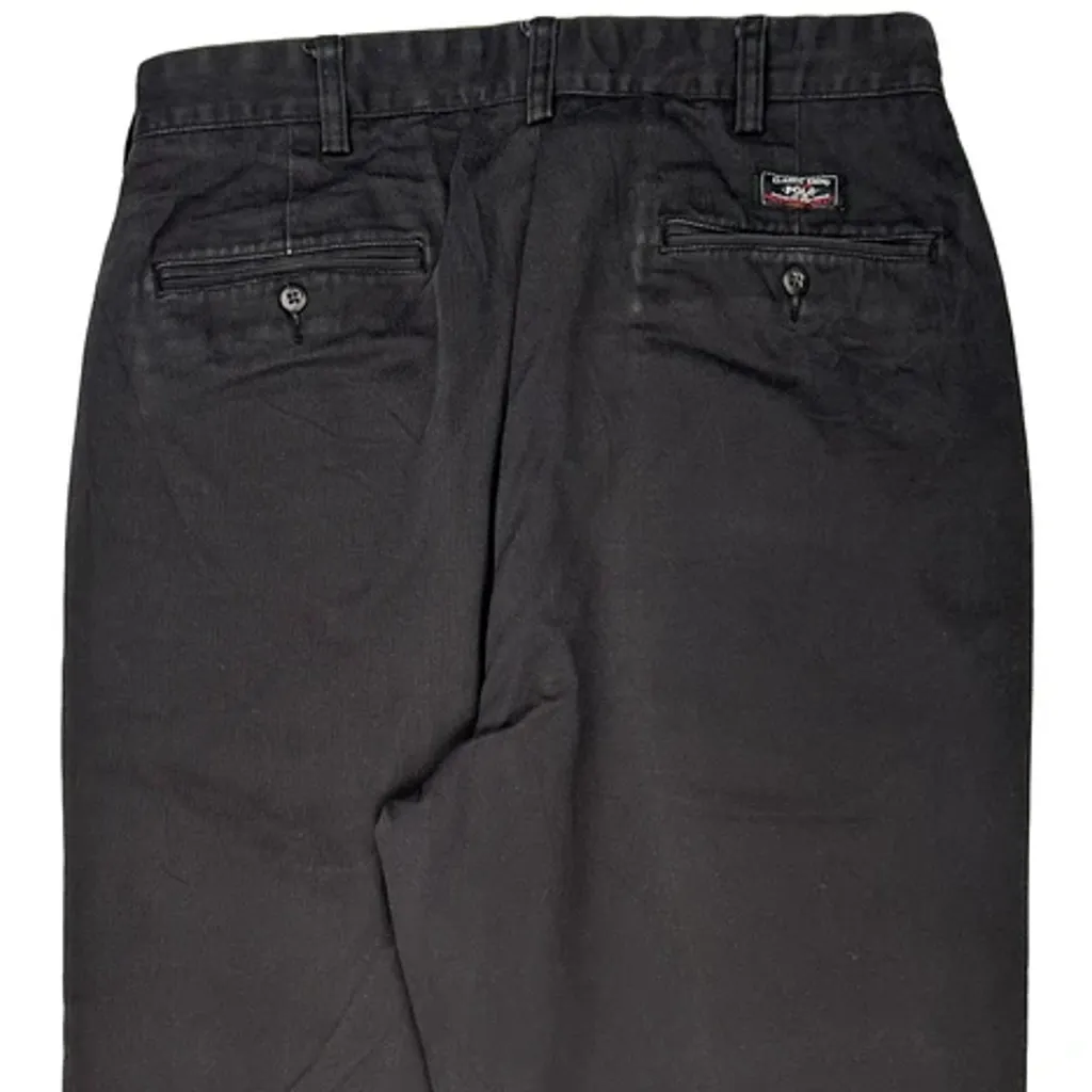 Polo By Ralph Lauren Trousers - 34W 31L Black Cotton - Image 7