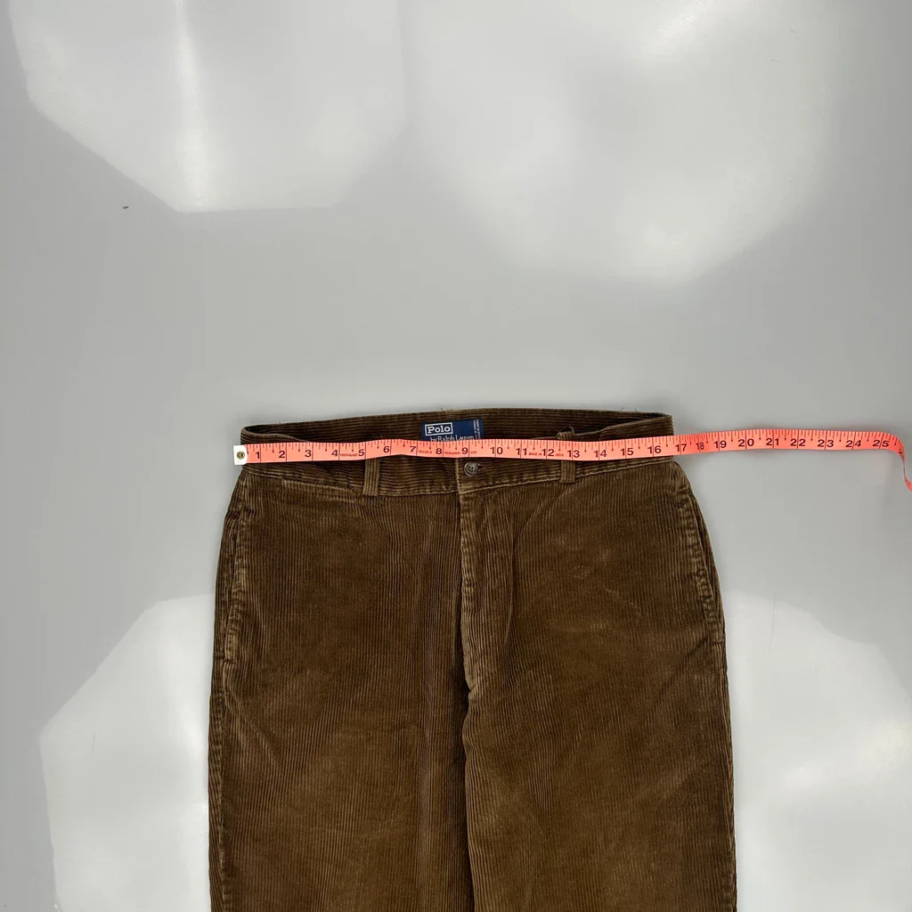 Polo By Ralph Lauren Trousers - 32W 31L Brown Corduroy - Image 3