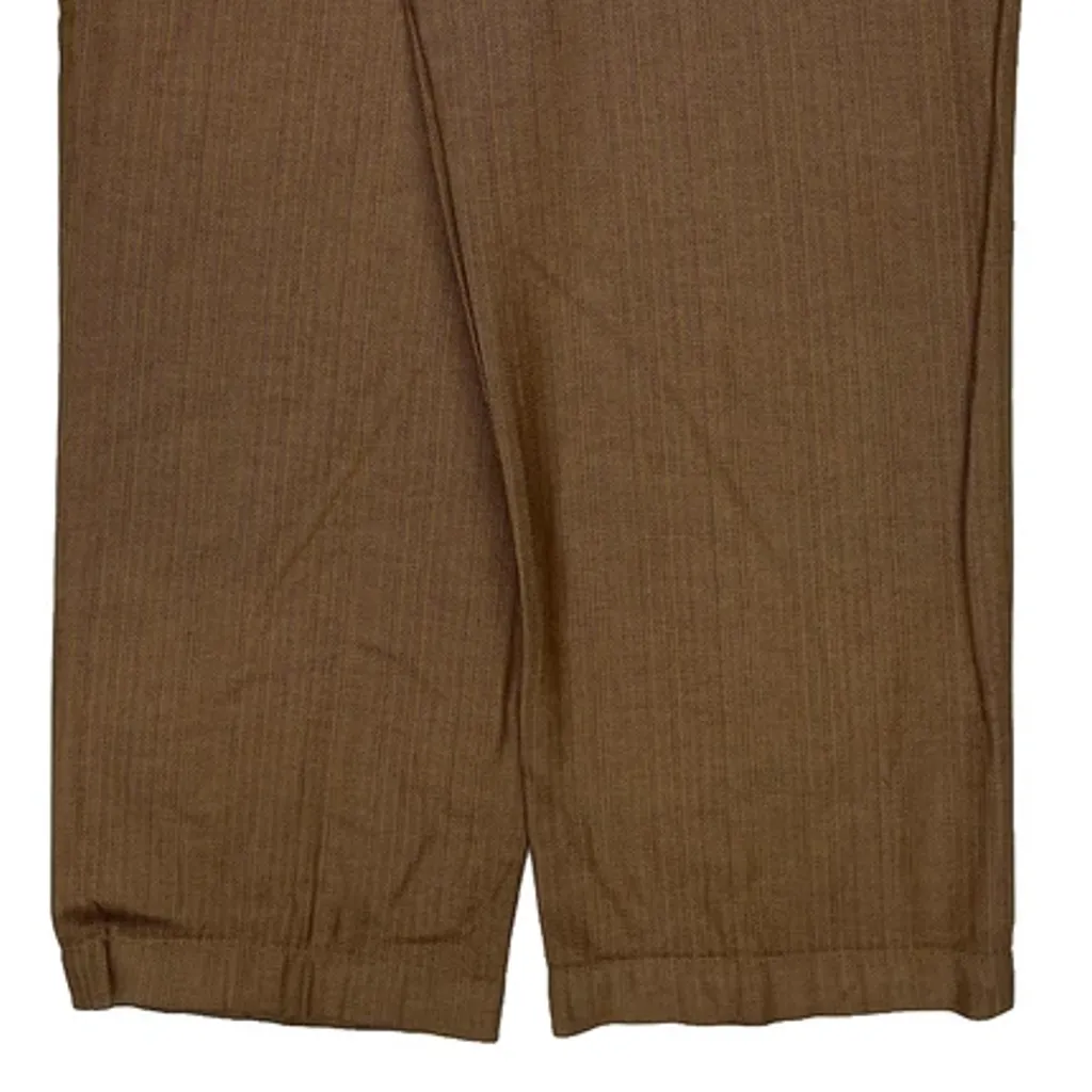 Polo By Ralph Lauren Pleated Herringbone Trousers - 35W 29L Brown Cotton - Image 7
