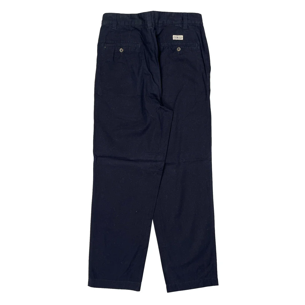 Polo By Ralph Lauren Trousers - 36W 31L Navy Cotton