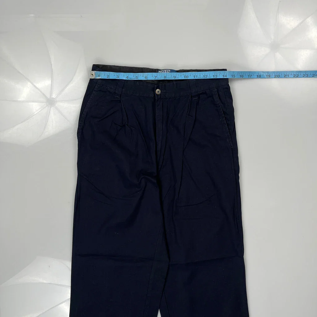 Polo By Ralph Lauren Trousers - 36W 31L Navy Cotton - Image 3
