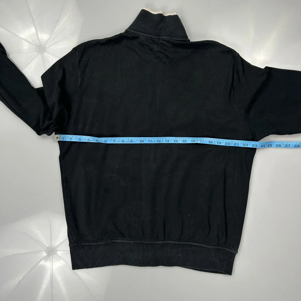 Polo By Ralph Lauren Zip Up - Large Black Cotton - Image 3