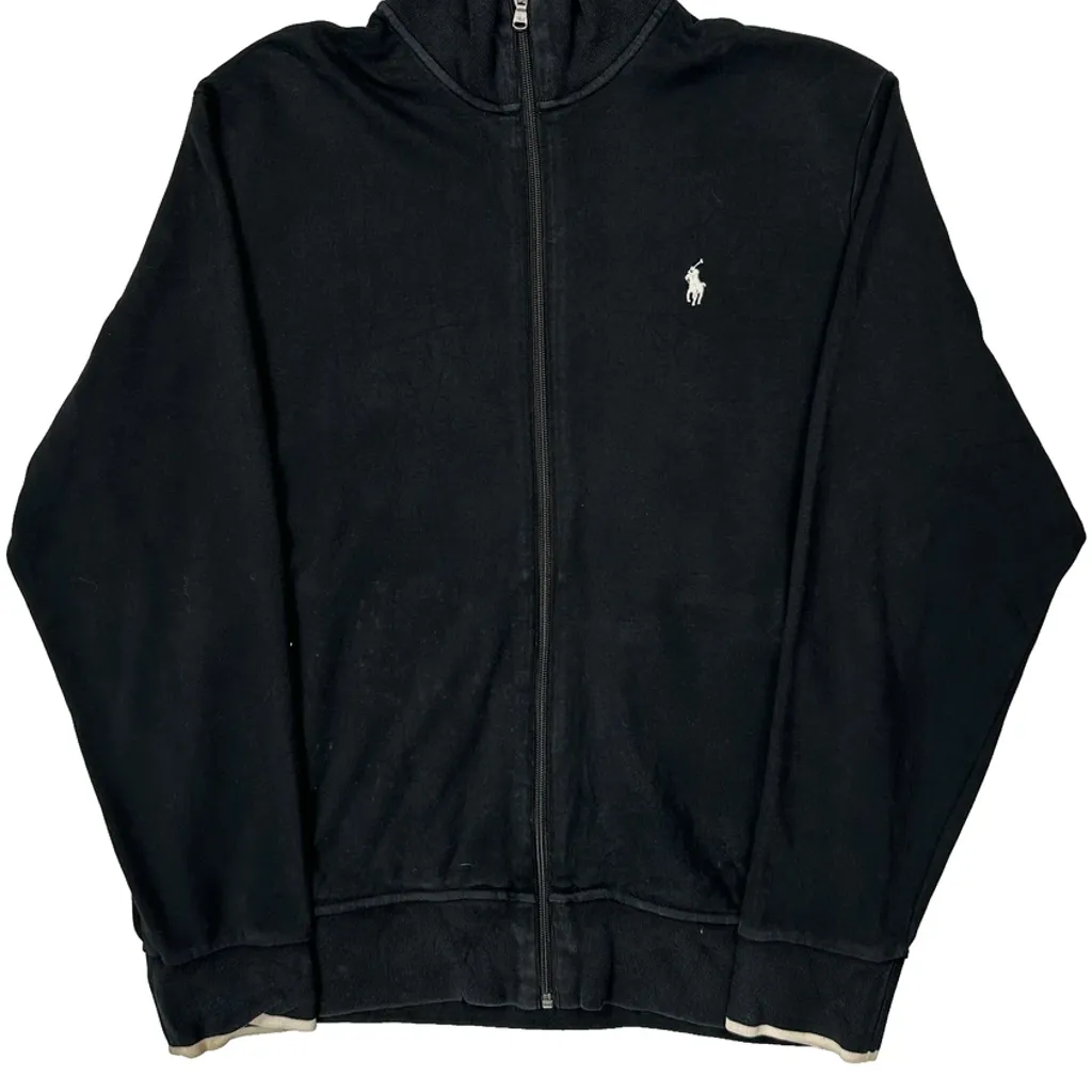 Polo By Ralph Lauren Zip Up - Large Black Cotton - Image 5