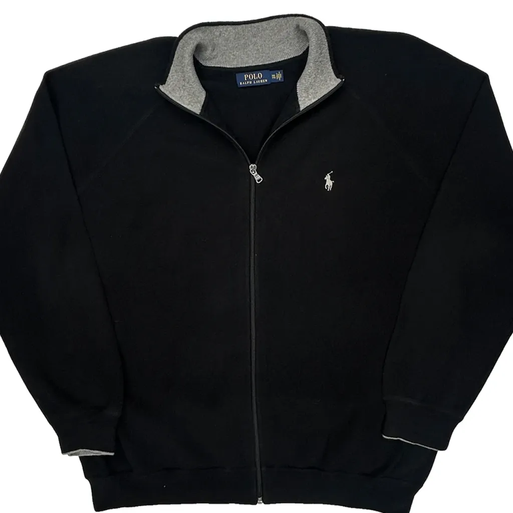 Polo By Ralph Lauren Zip Up - 2XL Black Cotton - Image 4