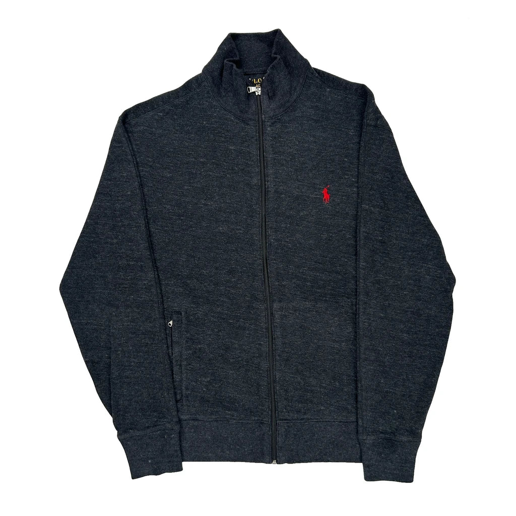 Polo By Ralph Lauren Zip Up - Medium Gray Cotton Blend