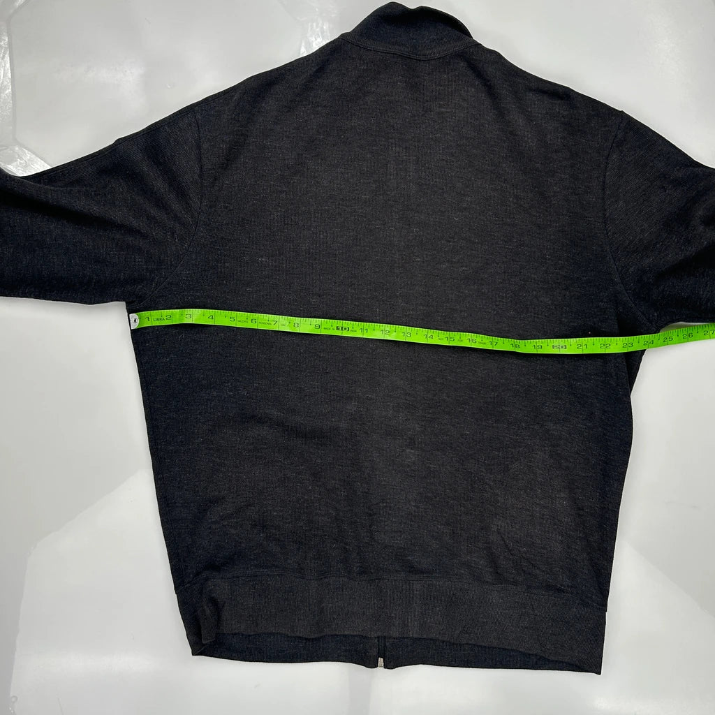 Polo By Ralph Lauren Zip Up - XL Gray Cotton Blend - Image 3