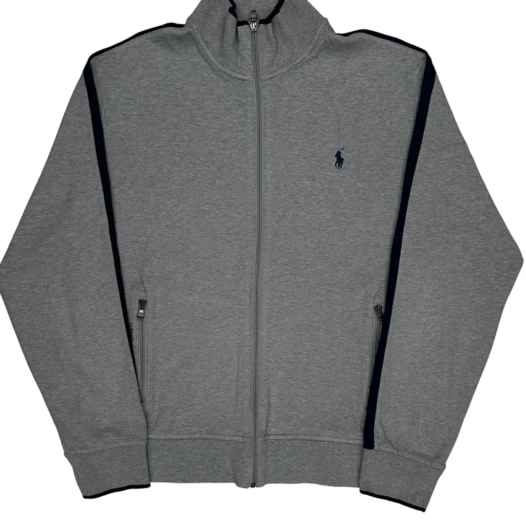 Polo By Ralph Lauren Zip Up - Large Grey Cotton - Image 4