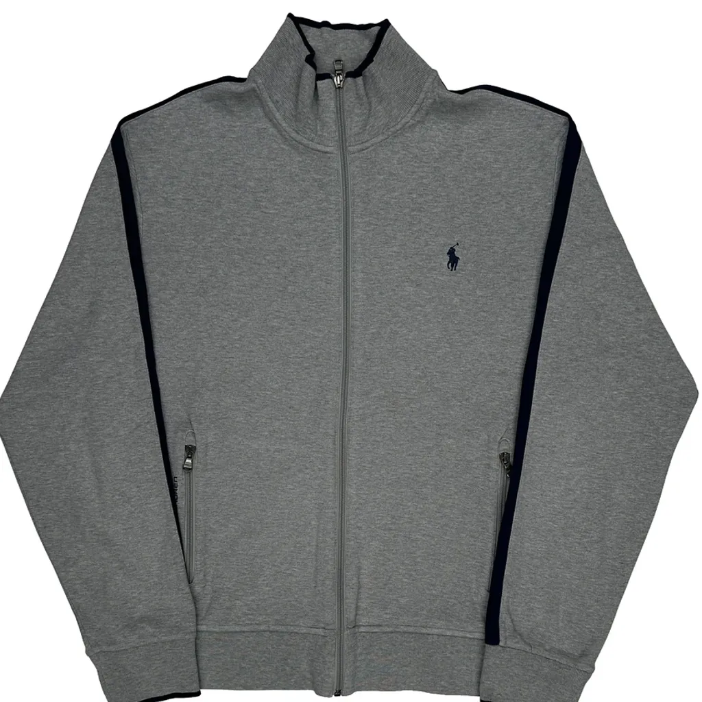 Polo By Ralph Lauren Zip Up - Large Grey Cotton - Image 5