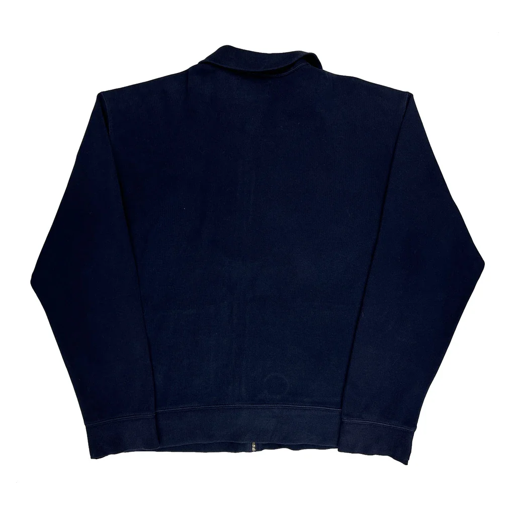 Polo By Ralph Lauren Zip Up - Large Navy Cotton - Image 2