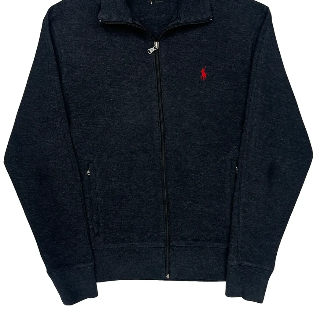 Polo By Ralph Lauren Zip Up - Small Navy Cotton Blend - Image 4